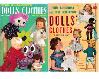 2x Enid Gilchrist Dolls' Clothes - Drafting Book - Instant Download PDF