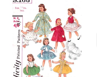Patrón de muñeca Simplicity S.163 de 30 cm - PDF