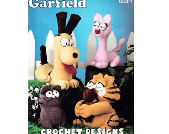 GARFIELD Crochet Booklet, Garfield, Pooky, Odie, Arlene and Nermel - 5 Designs Included!