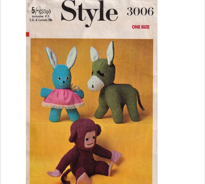 1970s Stuffed Rabbit - Etsy