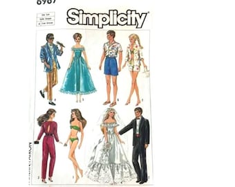 Simplicity 6967  - 11.5" Doll PDF Pattern