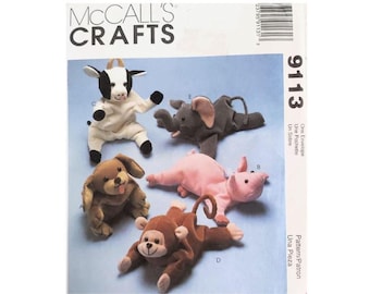 McCalls 9113 - Bean Bag Animals - PDF Pattern