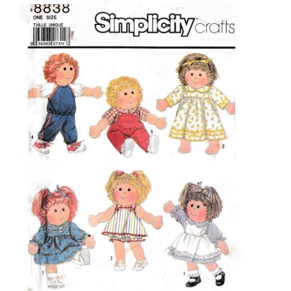 Simplicity 8838 Cabbage Patch Kids