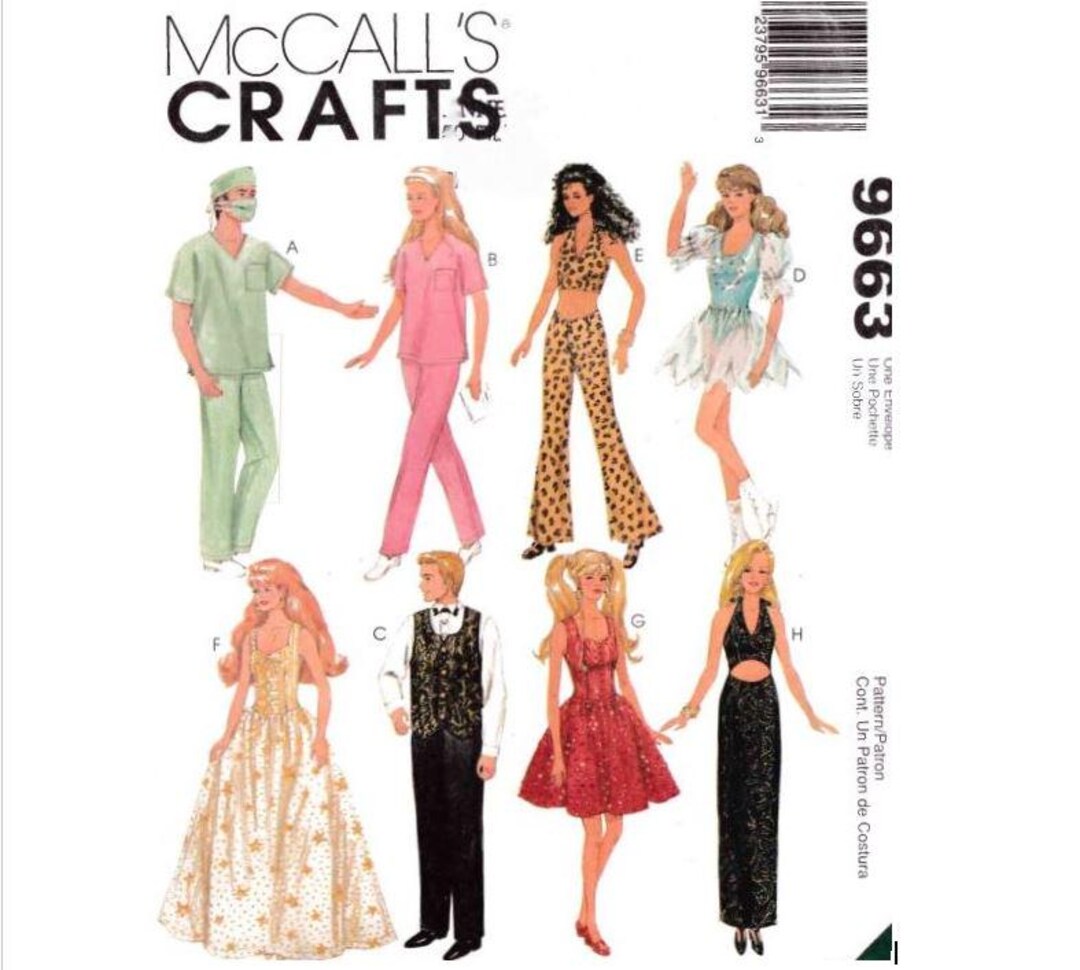 Mccalls 9663 - 11.5′′ Doll Pattern - PDF - Etsy