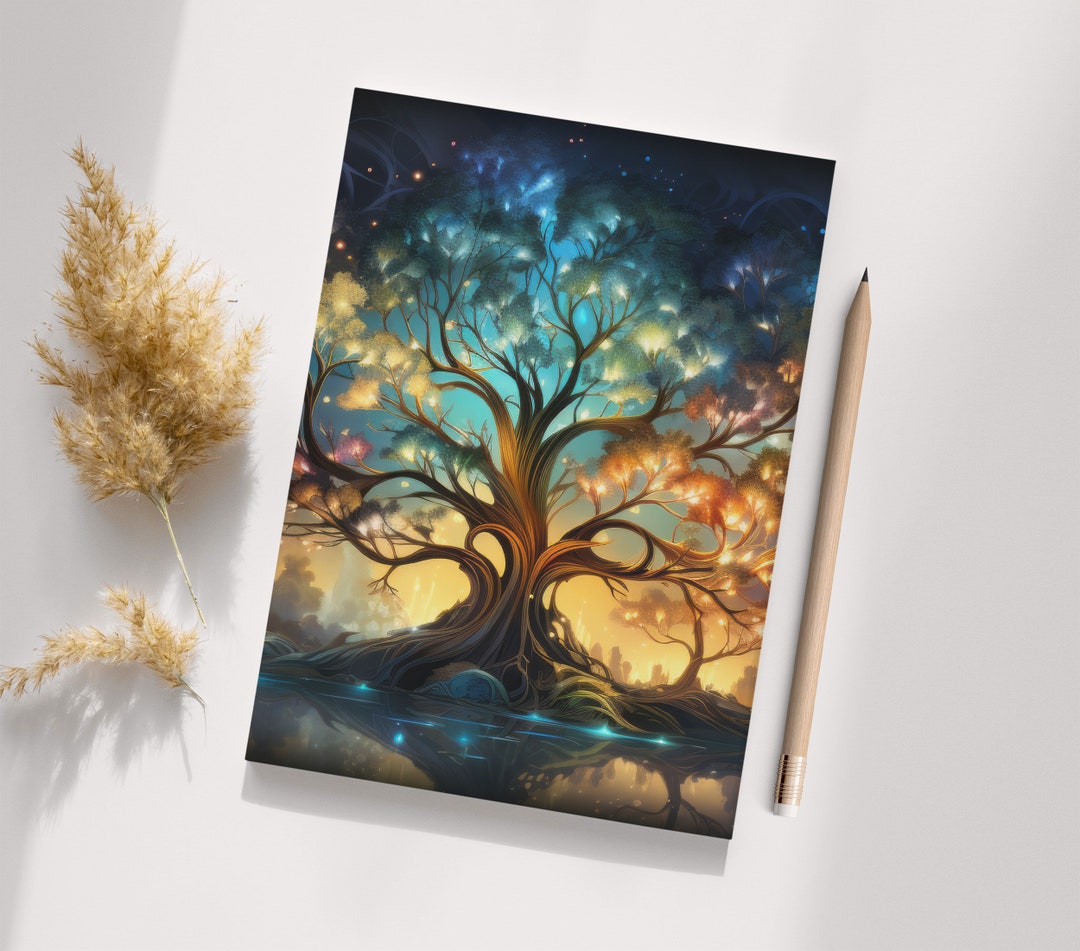 Notebook Power Tree Hardcover Notebook With Tree Design - Etsy