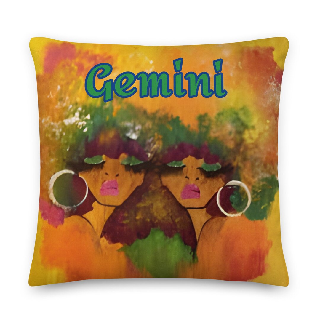 ZODIAC PILLOW Gemini Image Design Etsy