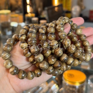 Vietnam Agarwood Bracelet Very Oil Premium Strong Scent Agarwood Premium Grade Agarwood Beads Feng shui Bracelet Bracelet Agarwood Jewelry
