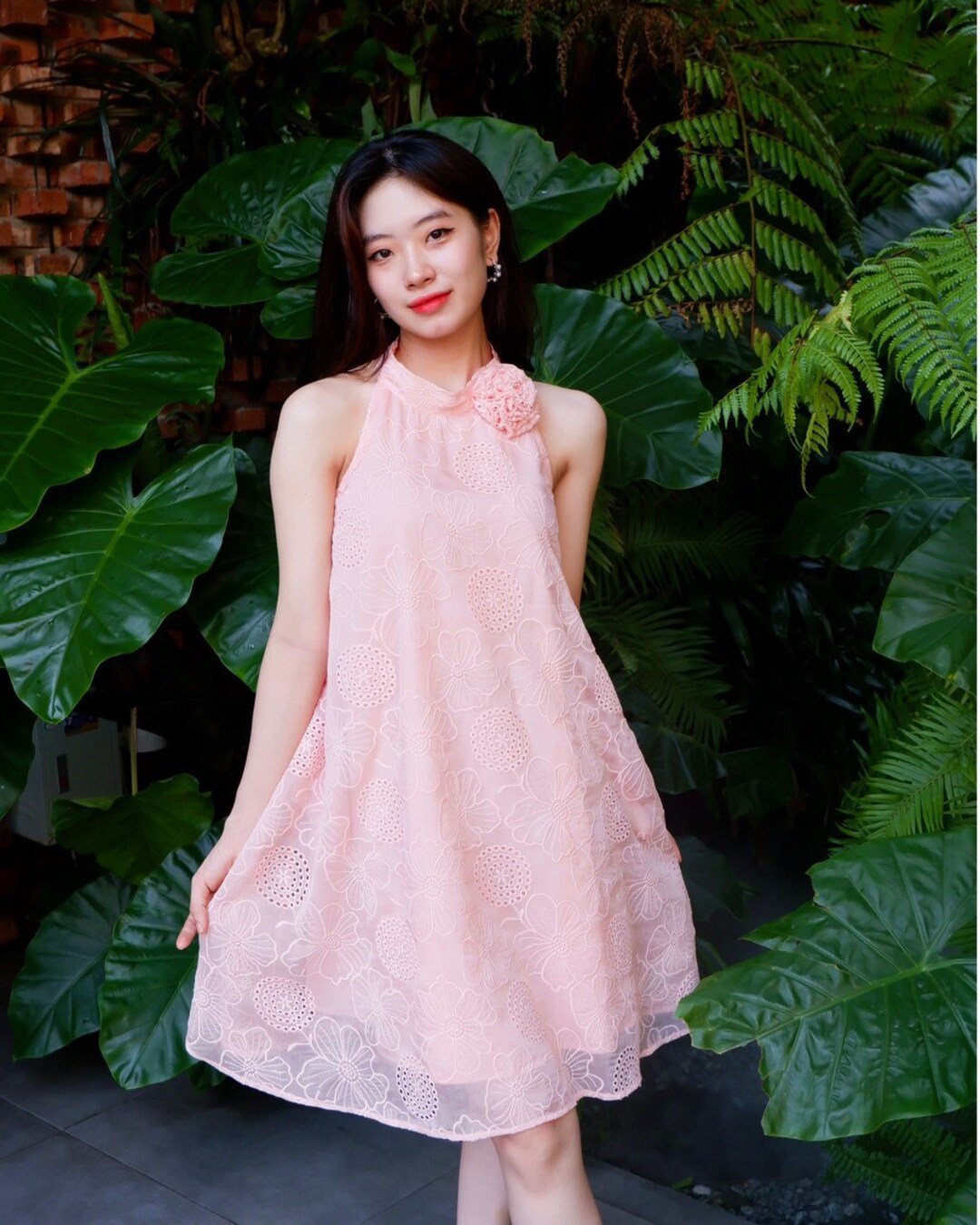 sachin and babi light blue dress Peach Embroidered Tiered Maxi Dress