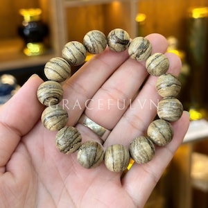 Vietnam Agarwood Bracelet Very Oil Premium Strong Scent Agarwood Premium Grade Agarwood Beads  Bracelet 14mm Agarwood Jewelry Handmade