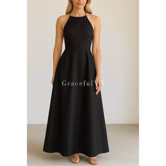 Wedding Dress Dress Linen Clothing Linen Dress for Women Wedding Guest Dress Custom Dress Vintage Dress Linen Long Dress with Pockets