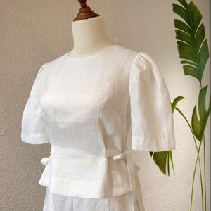 Side Tie Linen Top Linen Short For Women With Pockets Set 100% Linen Linen Outfit Linen Top And Shorts Linen Pants Office Summer