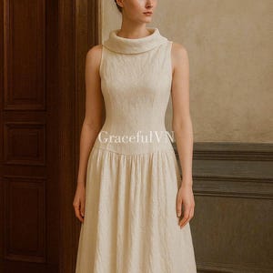 Linen Dress With Pockets Bridemaid Dress Linen Dress for Women Wedding Guest Dress Custom Dress Vintage Dress Wedding Dress Gifts For Her