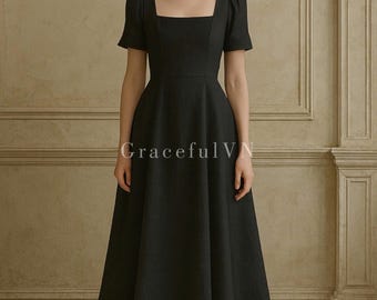 Bridemaid Dress Vintage Dress Wedding Dress Linen 100% Wedding Guest Dress Custom Dress Linen Long Dress Floor Length Linen Dress