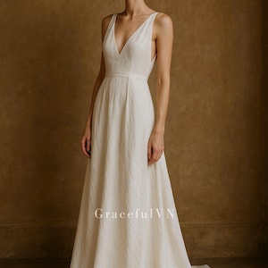 Linen Wedding Dress - Etsy Canada