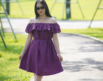 V-neck Linen Dress With Pockets Purple Heather Dress Linen Tie Front Dress for Women Wedding Guest Dress Linen Gown Dress Linen Maxi Dress - Etsy V-neck Linen Dress With Pockets Purple Heather Dress Linen Tie Front Dress for Women Wedding Guest Dress Linen Gown Dress Linen Maxi Dress - Etsy