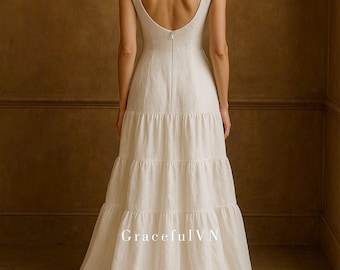 etsy linen wedding dress Linen Wedding Dress