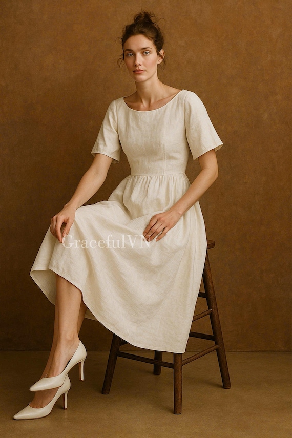cute white dresses for women Avec Les Filles Women's Hip Flounce Mini Dress - Buttercream