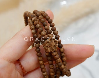 Vietnam Agarwood Bracelet with 216 Beads Agarwood Bracelet Natural Agarwood Round Bracelet Feng shui Bracelet Bracelet Agarwood Jewelry