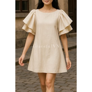 Linen Dress With Pockets Bridemaid Dress Wedding Dress Linen Dress for Women Wedding Guest Dress Custom Dress Vintage Dress Linen Long Dress