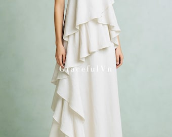 Wedding Dress Maxi Dress Classic Linen Dress Linen Dress for Women Wedding Guest Dress Custom Dress Vintage Dress Linen Long Dress