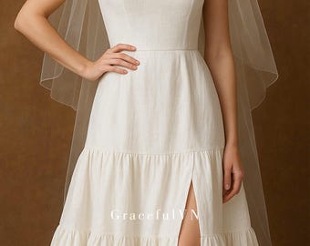 etsy linen wedding dress Bohemian Linen Wedding Dress / Simple, Modest, Casual Gown - Ethically Made Bespoke Bridal Attire
