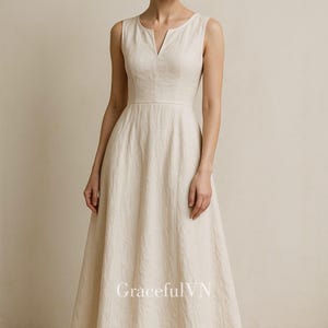 Elegant Linen Dress Vintage Dress Linen Dress With Pocket Wedding Dress Linen Dress for Women Wedding Guest Dress Custom Dress Gifts For Her