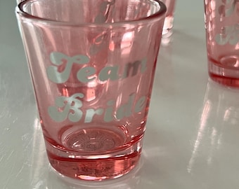 Bachelorette Party Shot Glasses | Team Bride, I'm the Bride Drinking Game Set