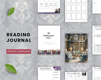 Printable Reading Journal (2025 Version): Book Review Trackers & Reading Lists (PDF)