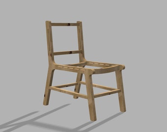 Archivo de corte CNC para silla de comedor tejida