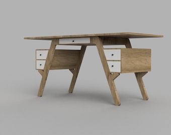 Cnc houten bureau gesneden bestanden