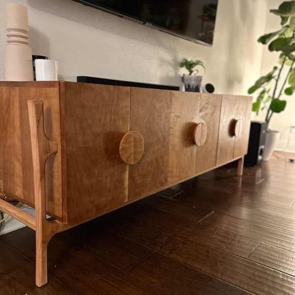 Custom tv console/credenza entertainment center DXF files for CNC machine made with fusion360 and vcarve vectrics