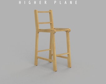 Taburetes de bar de casa de muñecas 1:12