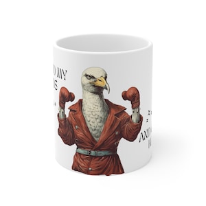 Coffee Tea Mug Seagull Art Funny Gift Ideas Ceramic Mug Seagulls Art Minimalist Funny Design