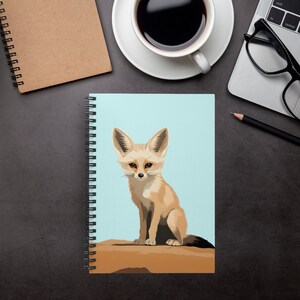 Caderno espiral Fennec Fox Art Everyday Cute Fennec Fox Notebook Journal Ideias para presentes