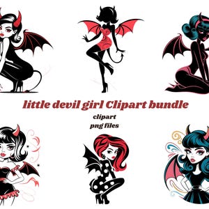 Little Devil Girl PNG, Projekty koszulek, 35+ plików png, , Devil Girl, Przezroczyste tło PNG do użytku komercyjnego - Pobieranie cyfrowe