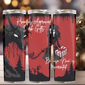 Krampus gift Christmas Tumbler Wrap 20oz Skinny Tumbler Sublimation Design Christmas Krampus gift Tumbler PNG Instant Digital Download