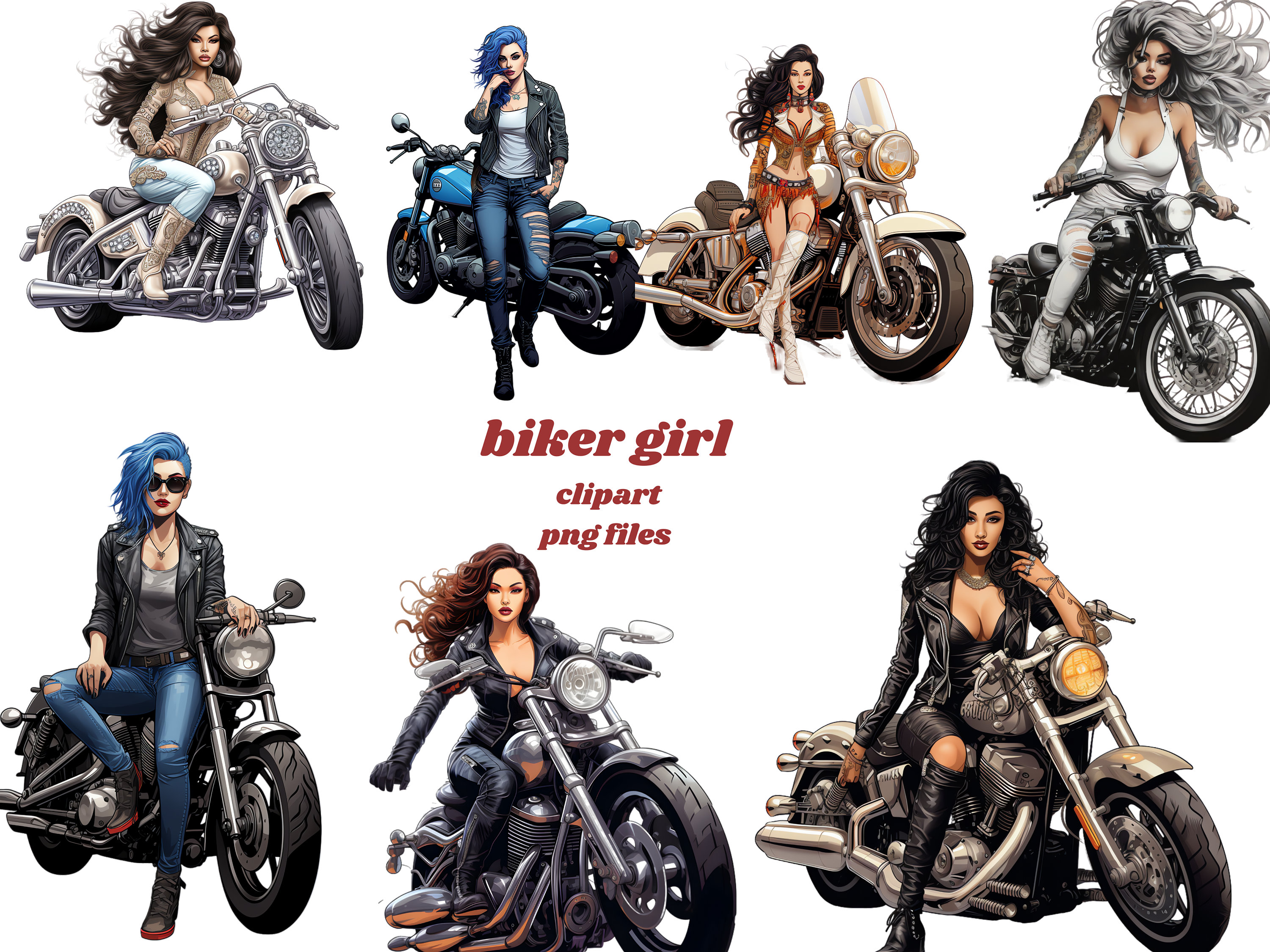 Girl Motorcycle Art Etsy Canada