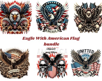 Eagle Flag PNG Patriotic USA Eagle Flag Clipart Bird Eagle Commercial Use Transparent Clipart 20+ Eagle Flag Sublimation United States Eagle