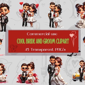 40+ Hochzeitspaare png Bundle, Hochzeit Tag Clipart PNG, Ehe Clipart, Just Married Clipart, Braut und Bräutigam Png, Digital PNG,