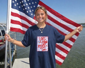 Patriotic Jesus America T-Shirt, 4th of July Christian Tee