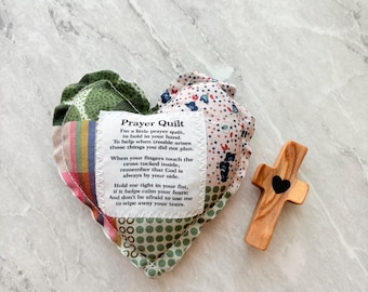 Mini Prayer Quilt, Prayer Cards, Pocket Prayer Quilt, Pocket Crosses, Baptism Gifts, Christian Collectables, Christian Gift, Religious Gift