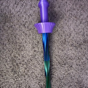 3D Printed Collapsible Drill Sword - Futuristic Cosplay Prop, Retractable Blade, Unique Gift