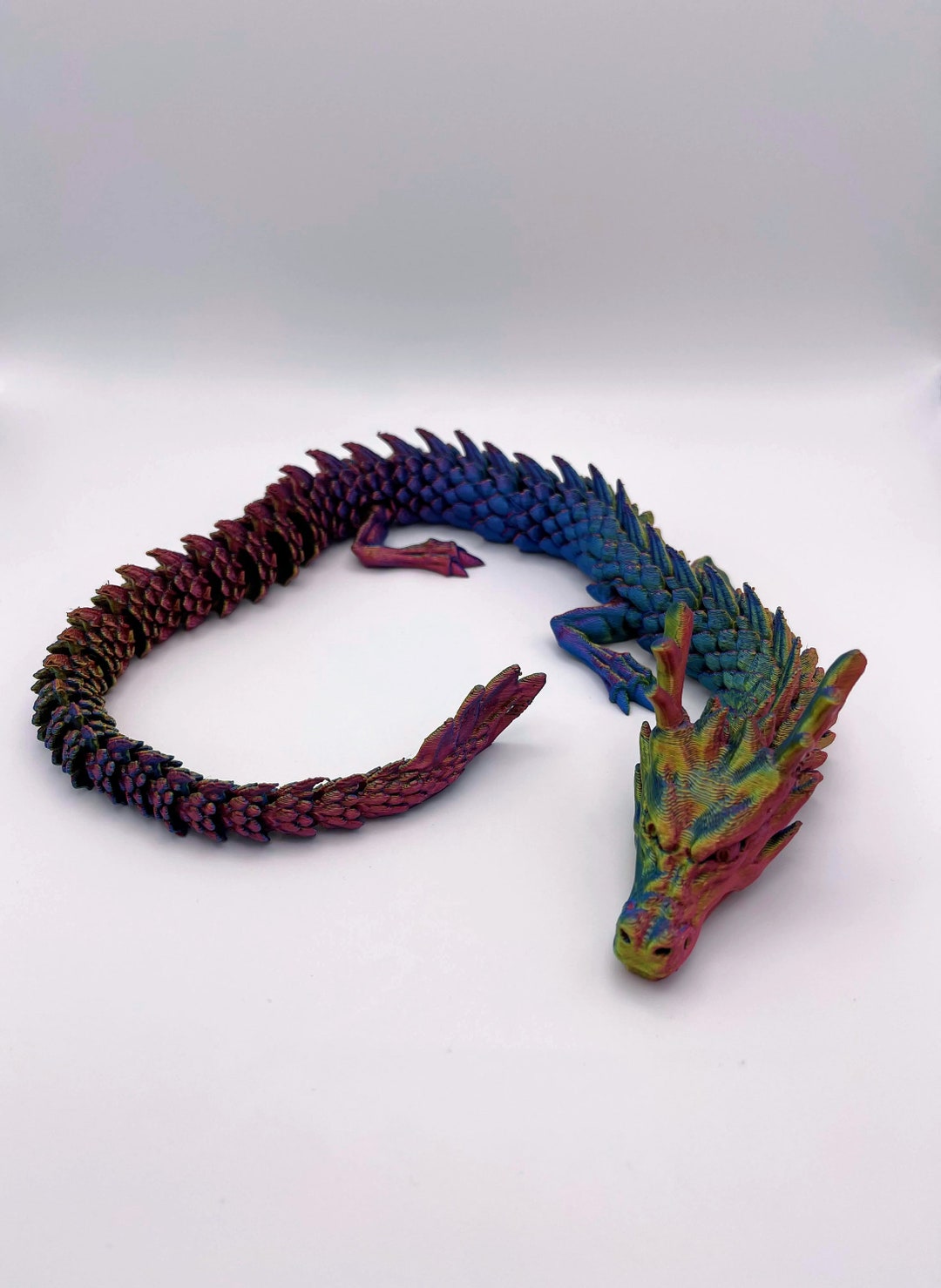 3D Printed Articulated Dragon - Etsy