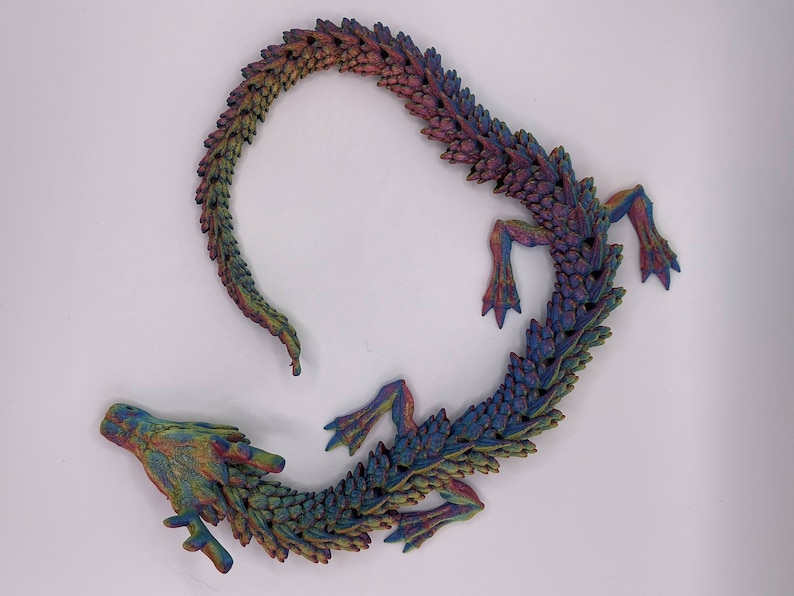 3D Printed Articulated Dragon - Etsy