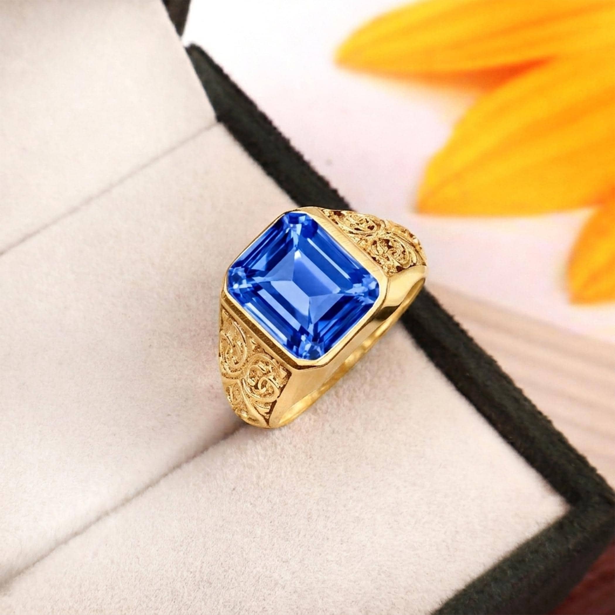 925 Blue Stone Ring - Etsy