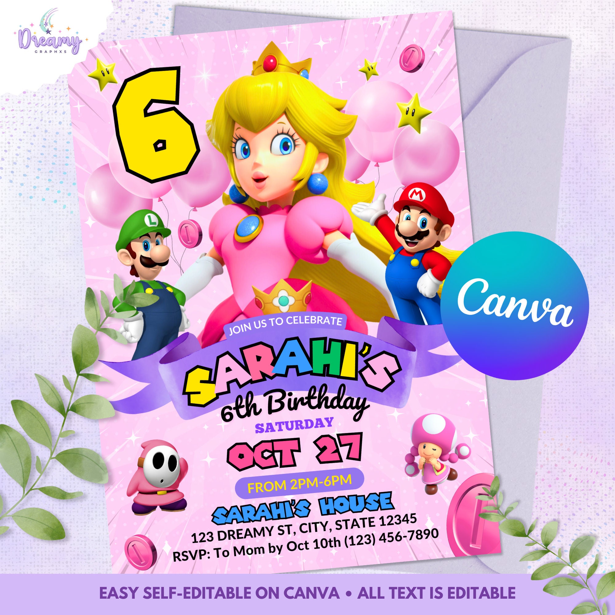 Mario Princess Alphabet Princess Peach Font Mario Princess PNG Clipart Mario  Princess Peach Numbers Letters Invitations Birthday Shirt 