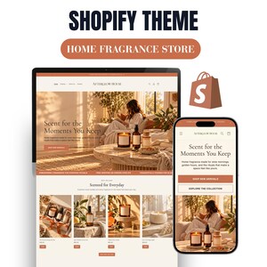Candle Shopify Theme Home Fragrance Website Template Room Spray Reed Diffuser Store Shopify 2.0 Theme
