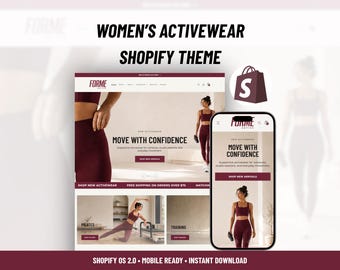 Women’s Activewear Shopify Theme Fitness & Athleisure Clothing Store Template Mobile Ready OS 2.0