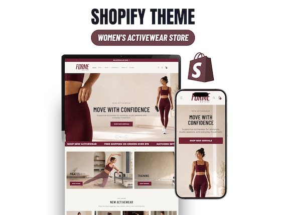 Women’s Activewear Shopify Theme Fitness & Athleisure Clothing Store Template Mobile Ready OS 2.0