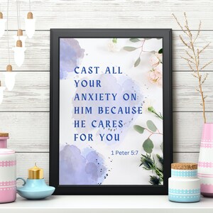 Christian Art Bible Verse Wall Art Framed Canvas Art Gift Bible Verse Canvas Print Art Decor Gift for Home Christian Wall Art Gift for Her